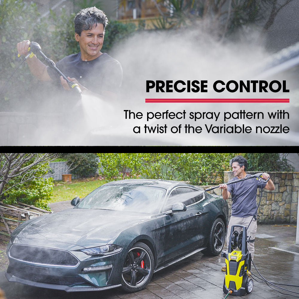 JET-USA RX540 Electric High Pressure Washer, 2800PSI 2 Nozzles, Brush Head, Deck Cleaner, Detergent Bottle, V219-PRWELEJT40SA