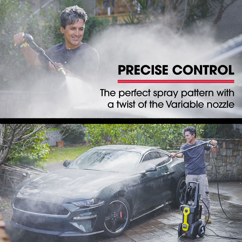 JET-USA RW545 Electric High Pressure Washer, 3000PSI Water Cooled Motor, 2 Nozzles, Brush Head, Deck Cleaner, V219-PRWELEJT54WA