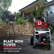 JET-USA 4800PSI Petrol Powered High Pressure Washer, w/ 30m Hose and Drain Cleaner - CX760 V219-PRWPTLJETA760-KIT