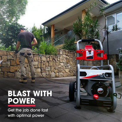 JET-USA 4800PSI Petrol Powered High Pressure Washer, w/ 30m Hose and Drain Cleaner - CX760 V219-PRWPTLJETA760-KIT