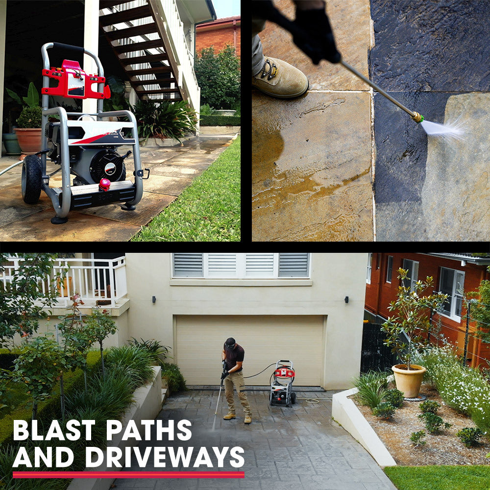 JET-USA 4800PSI Petrol Powered High Pressure Washer, w/ 30m Hose and Drain Cleaner - CX760 V219-PRWPTLJETA760-KIT