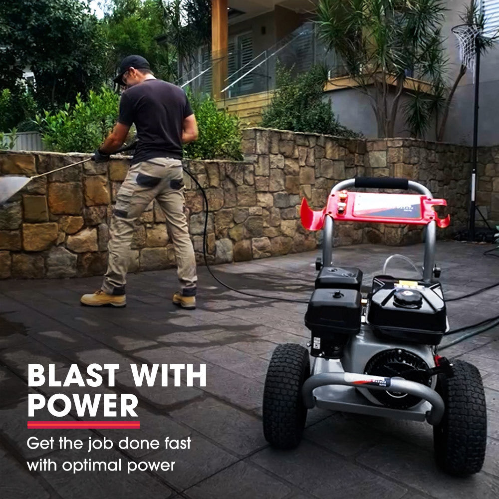 Jet-USA 7HP 4800PSI Petrol High Pressure Washer 4-Stroke Engine Gun Water Cleaner Gurney 9M Hose V219-PRWPTLJETA770