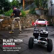 Jet-USA 7HP 4800PSI Petrol High Pressure Washer Gun Water Cleaner Gurney 4-Stroke Engine 30M Hose V219-PRWPTLJETA770-KIT