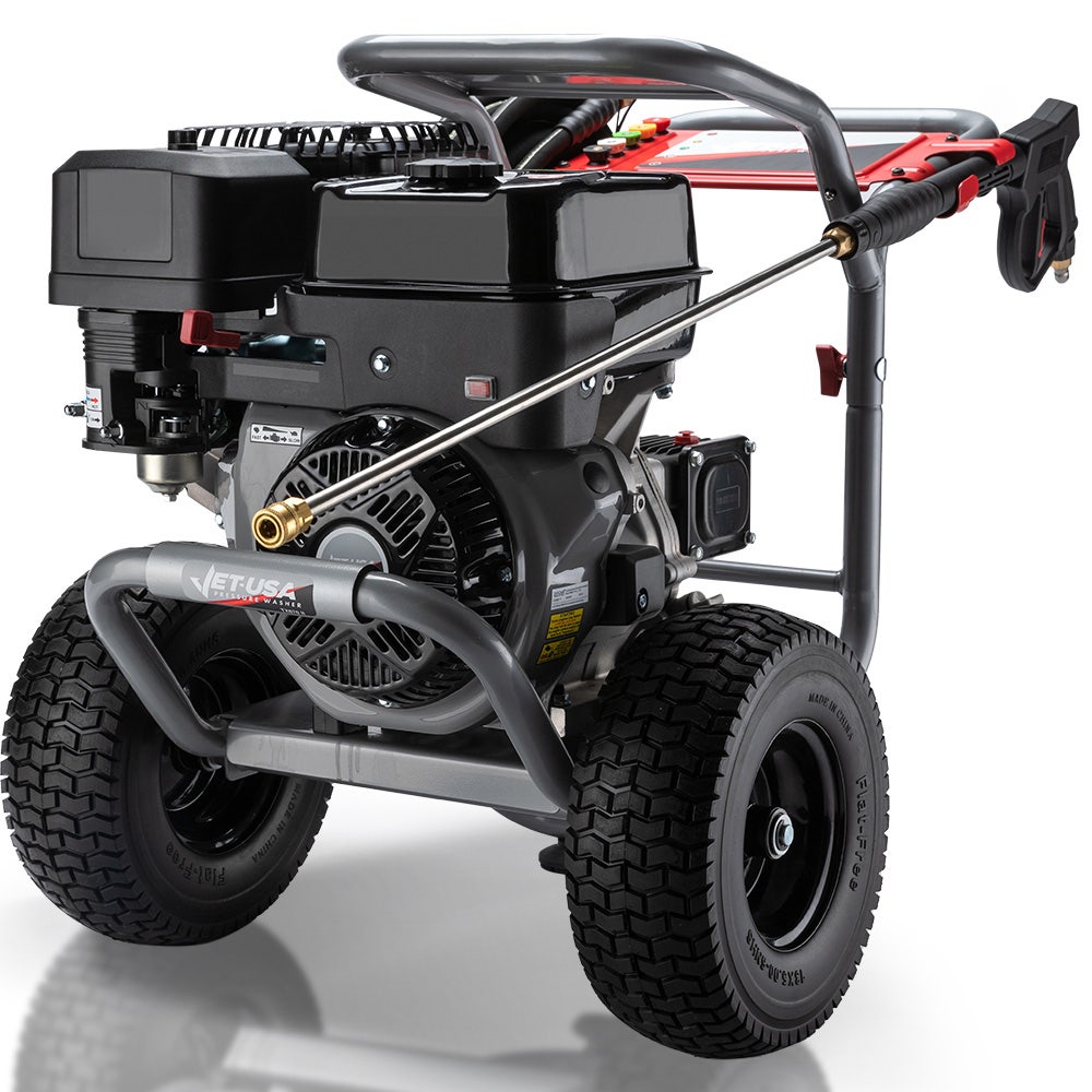JET-USA 5000PSI Commercial Petrol Powered High Pressure Washer, 15HP 420cc, Italian Made Adjustable AR Pump, V219-PRWPTLJETC870
