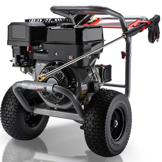 JET-USA 5000PSI Commercial Petrol Powered High Pressure Washer, 15HP 420cc, Italian Made Adjustable AR Pump, V219-PRWPTLJETC870
