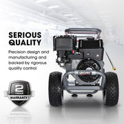 JET-USA 5000PSI Commercial Petrol Powered High Pressure Washer, 15HP 420cc, Italian Made Adjustable AR Pump, V219-PRWPTLJETC870