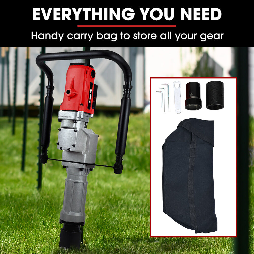 BAUMR-AG HP360e 2200W Electric Post Driver, with 2 Piling Socket Sleeves V219-PTDELEBM360A