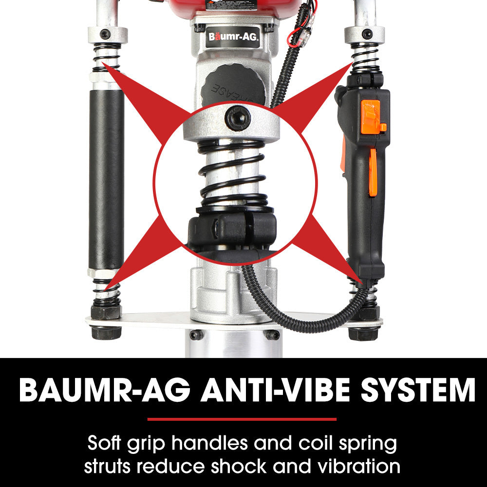 BAUMR-AG 38cc 4-Stroke Petrol Post Driver, with Carry Case & 3 Piling Sleeves V219-PTDPTRBM440A