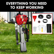 BAUMR-AG 38cc 4-Stroke Petrol Post Driver, with Carry Case & 3 Piling Sleeves V219-PTDPTRBM440A