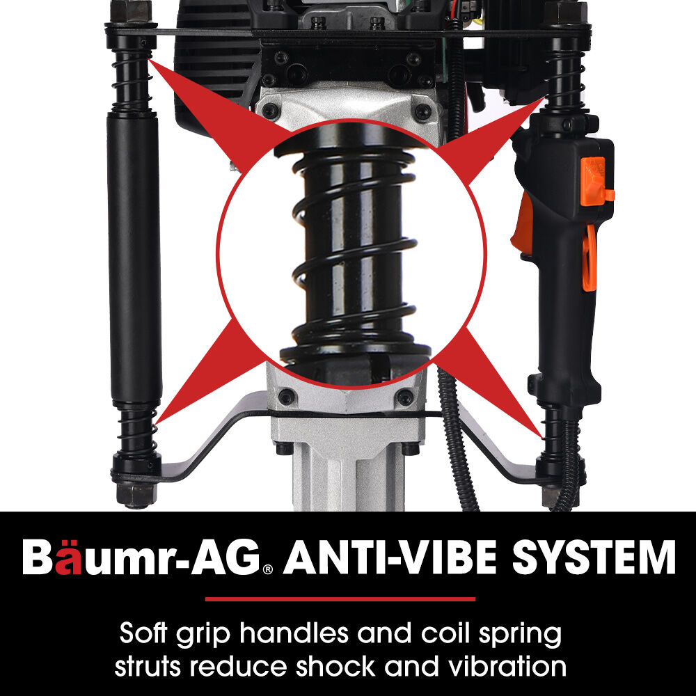 BAUMR-AG HP480 55cc 4-Stroke Petrol Post Driver, with 2 Piling Socket Sleeves V219-PTDPTRBM480A