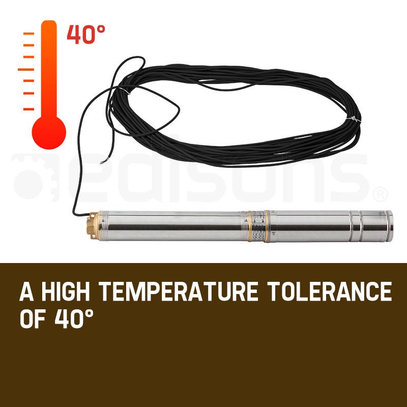 1HP Submersible Bore Water Pump Deep Well Irrigation Stainless Steel 240V V219-PTGWPDEP1095