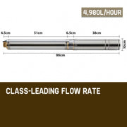 Protege 1.5HP Submersible Bore Water Pump Deep Well Irrigation Stainless Steel V219-PTGWPDEP1595