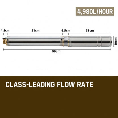 Protege 1.5HP Submersible Bore Water Pump Deep Well Irrigation Stainless Steel V219-PTGWPDEP1595