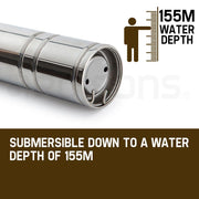 Protege 2HP Submersible Bore Water Pump Well Irrigation Stainless Steel 240V Deep V219-PTGWPDEP2095