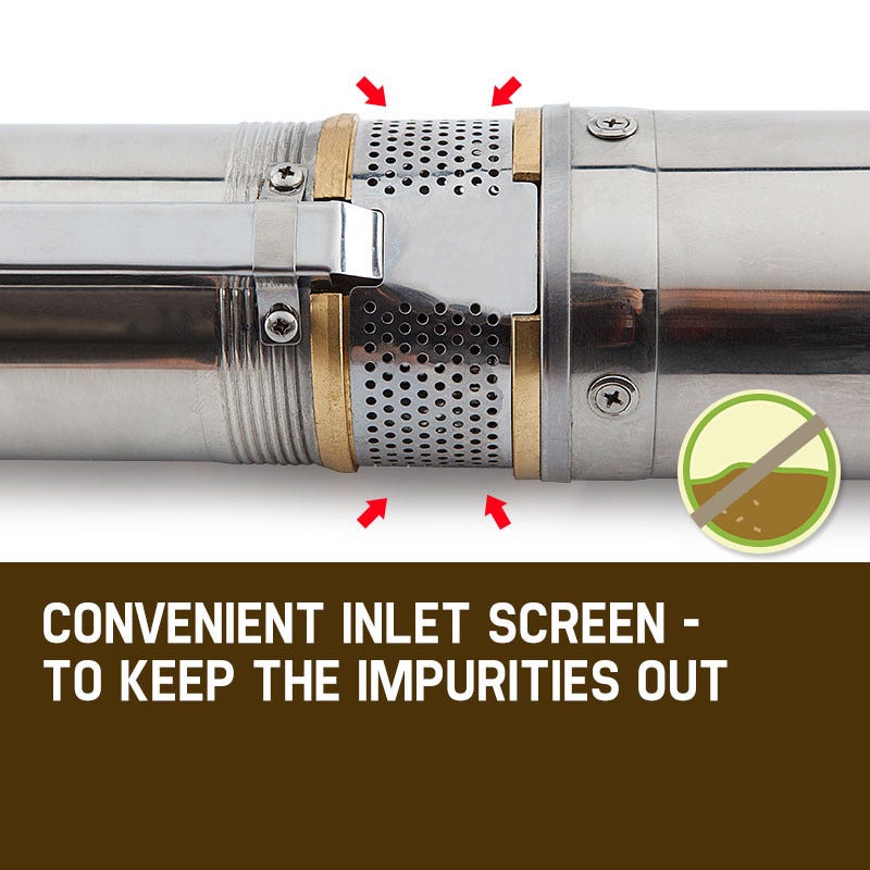 Protege 3HP Submersible Bore Water Pump Deep Well Irrigation Stainless Steel 240V V219-PTGWPDEP3095