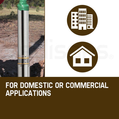 Protege 3HP Submersible Bore Water Pump Deep Well Irrigation Stainless Steel 240V V219-PTGWPDEP3095