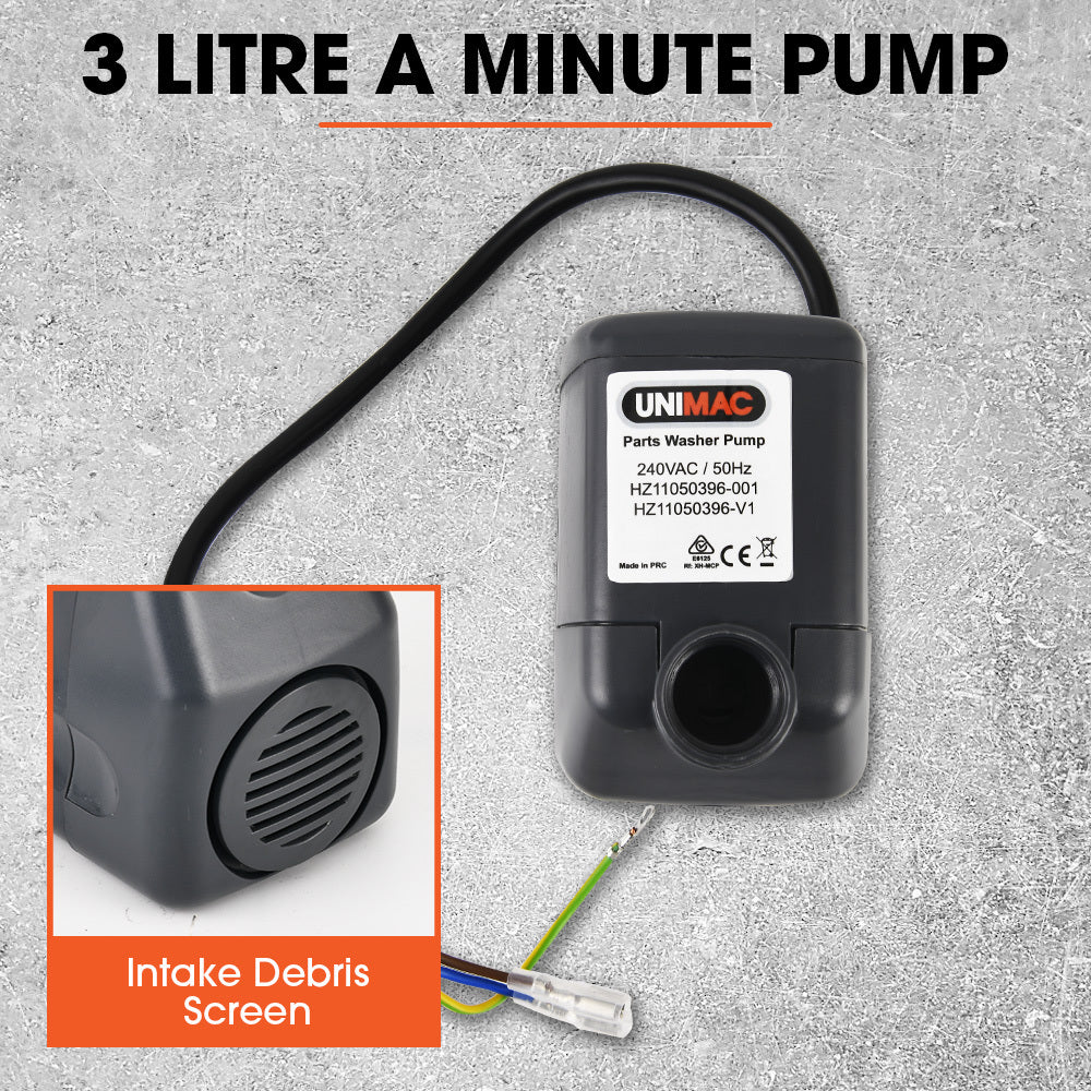 UNIMAC Parts Washer Replacement Pump, with 3.15 L/min Flow Rate V219-PWHPMPUMP01A