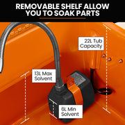Unimac 22L Auto Parts Washer, for Home, Business and Small Garages V219-PWHWSHUM01XA