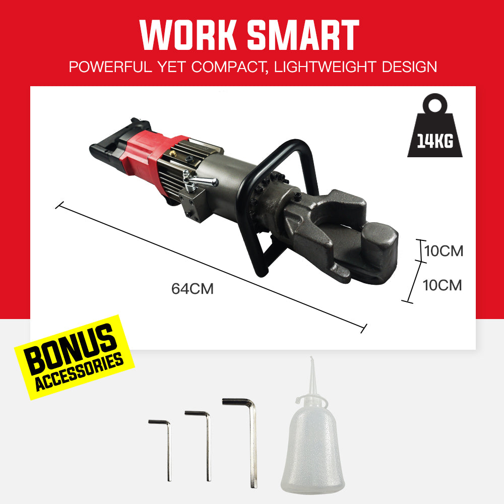 BAUMR-AG 850W 16mm Rebar Bender Hydraulic Electric Reo Bar Portable Machine Re V219-RBCHDRBMRA16B