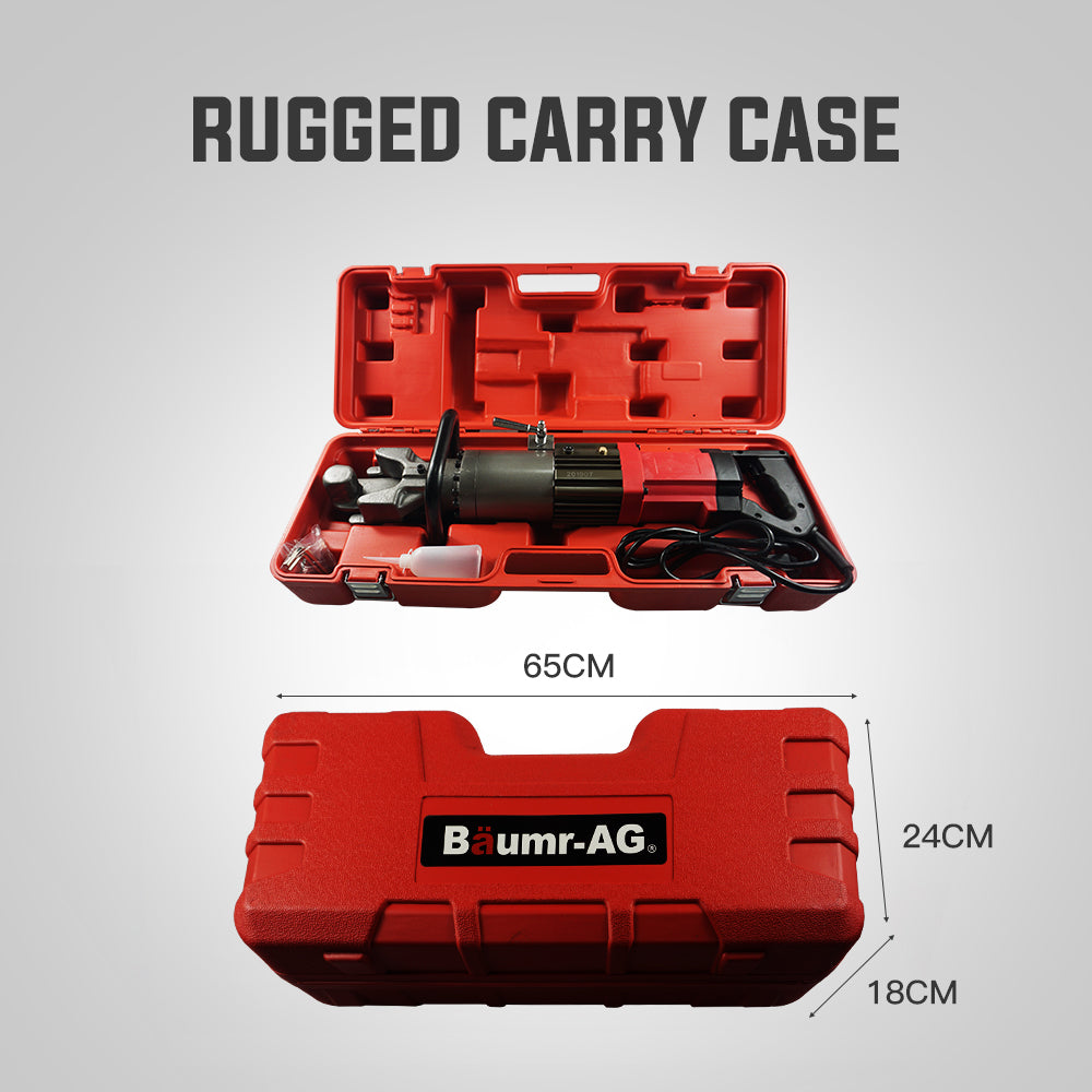 BAUMR-AG 850W 16mm Rebar Bender Hydraulic Electric Reo Bar Portable Machine Re V219-RBCHDRBMRA16B