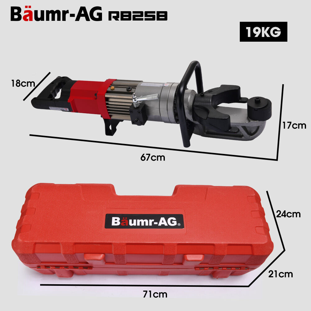 BAUMR-AG 16-25mm 1200W Heavy-Duty Electric Hydraulic Rebar Bender, Carry Case V219-REBBNDBM25SA
