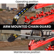BAUMR-AG TRN660 8HP 600mmx90mm Trench Digger, Heavy-duty Carbide Claws, EZ Start, 8HP, Adj Controls V219-RURTRNBMRA660