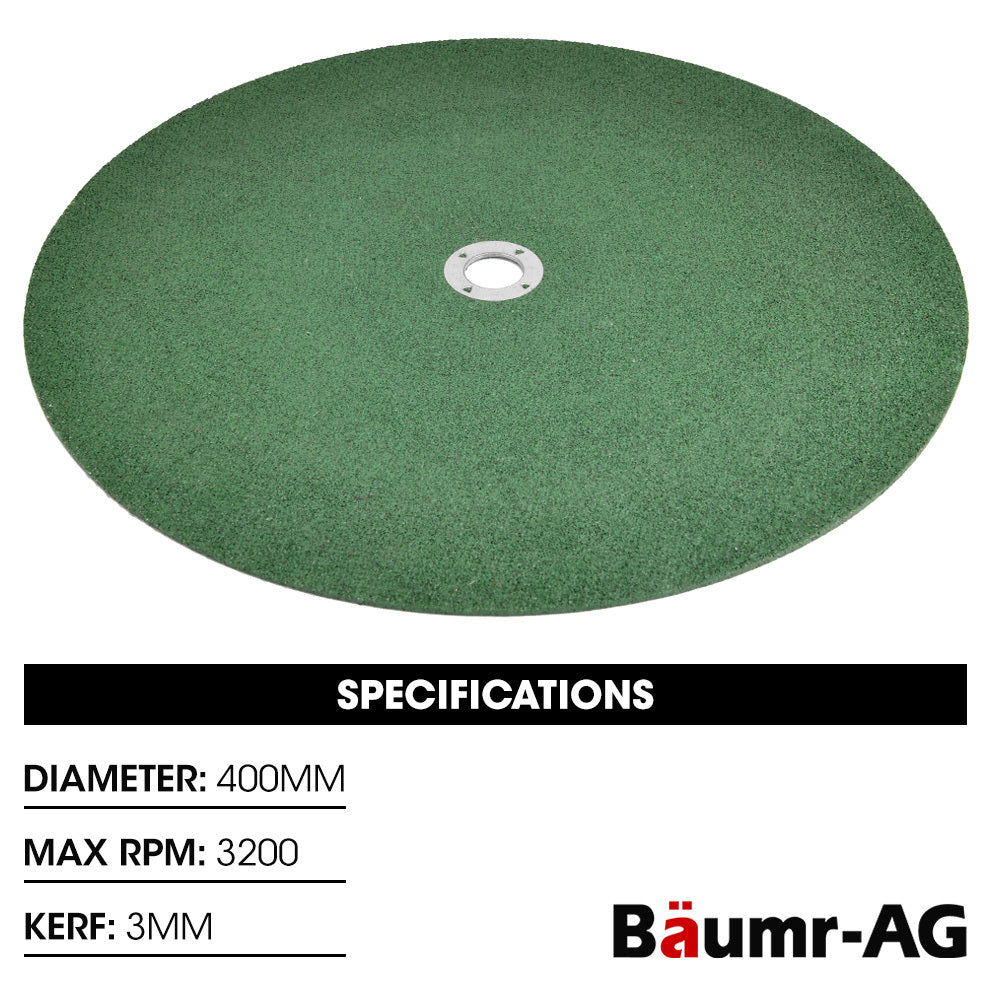 5 x Baumr-AG 400mm Abrasive Composite Blade, for Metal Cut Off Saw V219-SAWBLDBMM45A