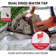 BAUMR-AG 3500W 350mm/14" Electric Concrete Demolition Cut-Off Saw, Wet and Dry Cutting, Diamond Blade, Vacuum V219-SAWCONBME8XA