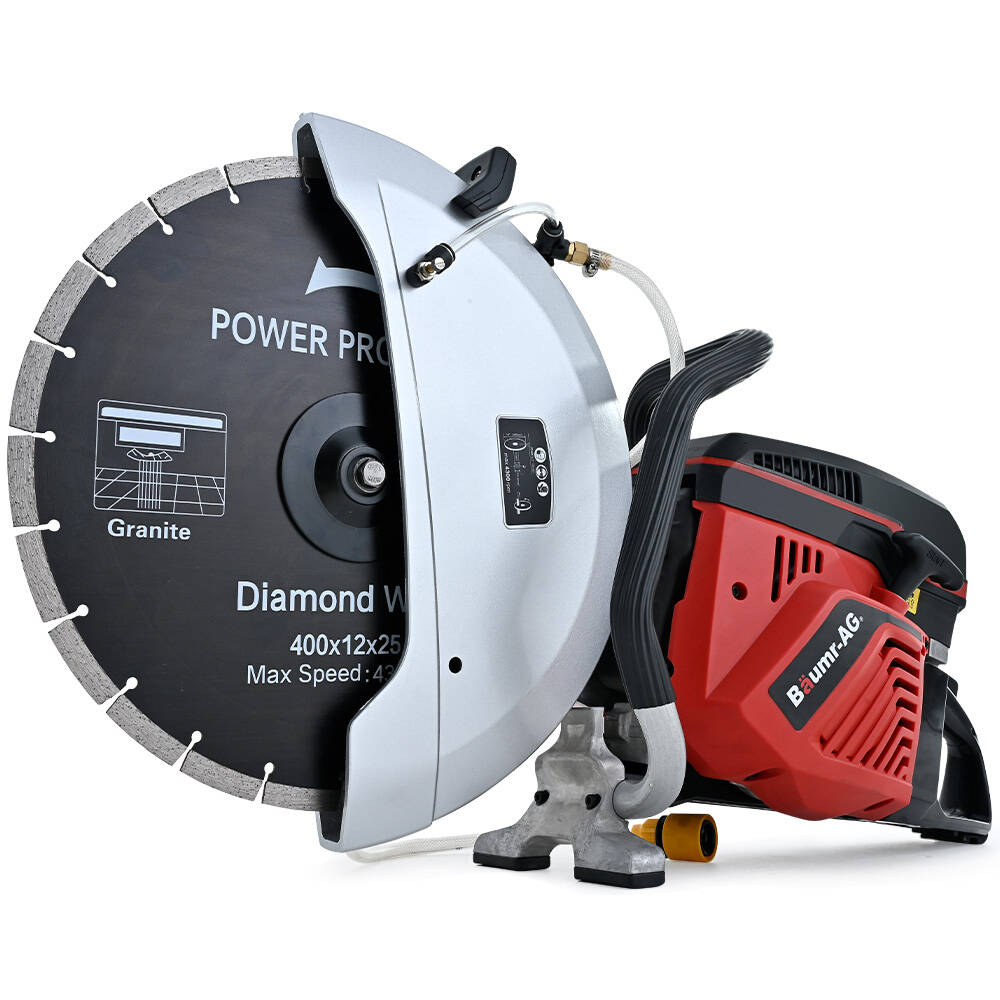 BAUMR-AG 400mm Professional Concrete Demolition Saw 94cc 2-Stroke, Wet and Dry Demo Cutting, 16" Diamond V219-SAWCONBMP1MA