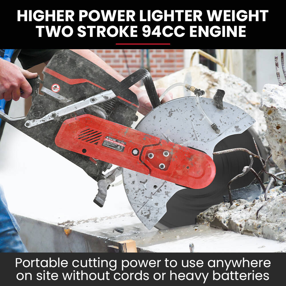 BAUMR-AG 400mm Professional Concrete Demolition Saw 94cc 2-Stroke, Wet and Dry Demo Cutting, 16" Diamond V219-SAWCONBMP1MA