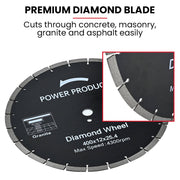 BAUMR-AG 400mm Professional Concrete Demolition Saw 94cc 2-Stroke, Wet and Dry Demo Cutting, 16" Diamond V219-SAWCONBMP1MA