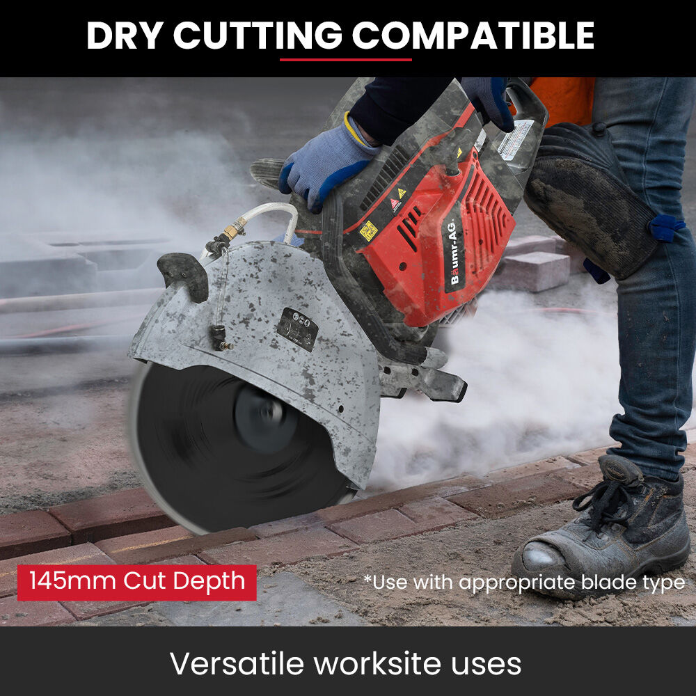 BAUMR-AG 400mm Professional Concrete Demolition Saw 94cc 2-Stroke, Wet and Dry Demo Cutting, 16" Diamond V219-SAWCONBMP1MA