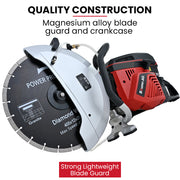 BAUMR-AG 400mm Professional Concrete Demolition Saw 94cc 2-Stroke, Wet and Dry Demo Cutting, 16" Diamond V219-SAWCONBMP1MA