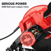 BAUMR-AG 2400W 355mm 14" Abrasive Metal Chop Saw Cut Off Machine, Soft Start, 45 Degree Mitre V219-SAWMCTBM3CVA