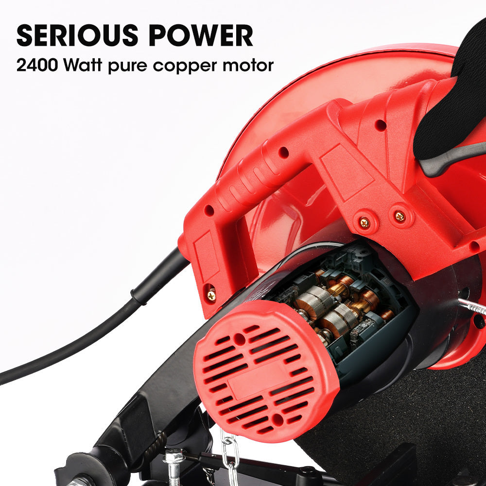 BAUMR-AG 2400W 355mm 14" Abrasive Metal Chop Saw Cut Off Machine, Soft Start, 45 Degree Mitre V219-SAWMCTBM3CVA