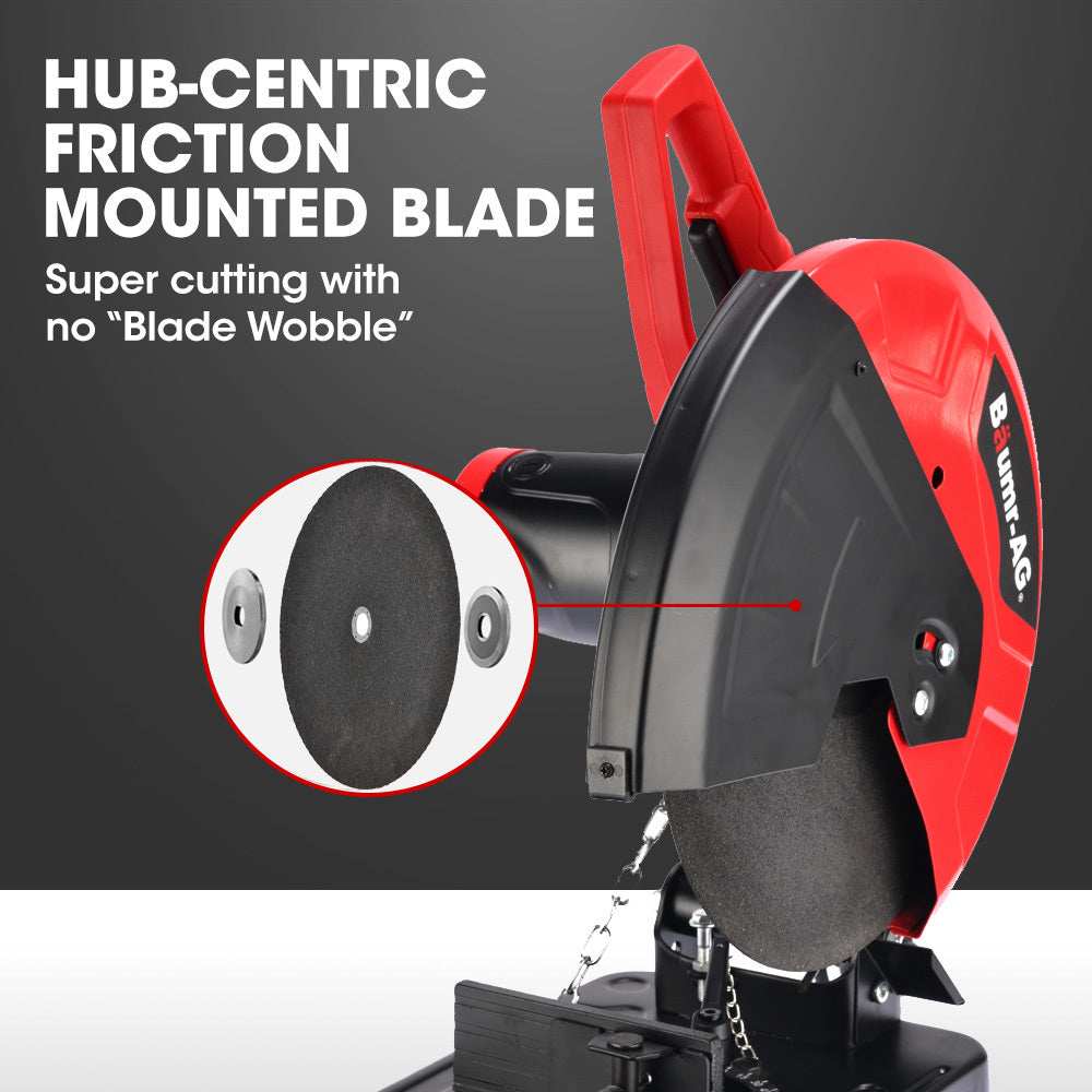 BAUMR-AG 2400W 355mm 14" Abrasive Metal Chop Saw Cut Off Machine, Soft Start, 45 Degree Mitre V219-SAWMCTBM3CVA