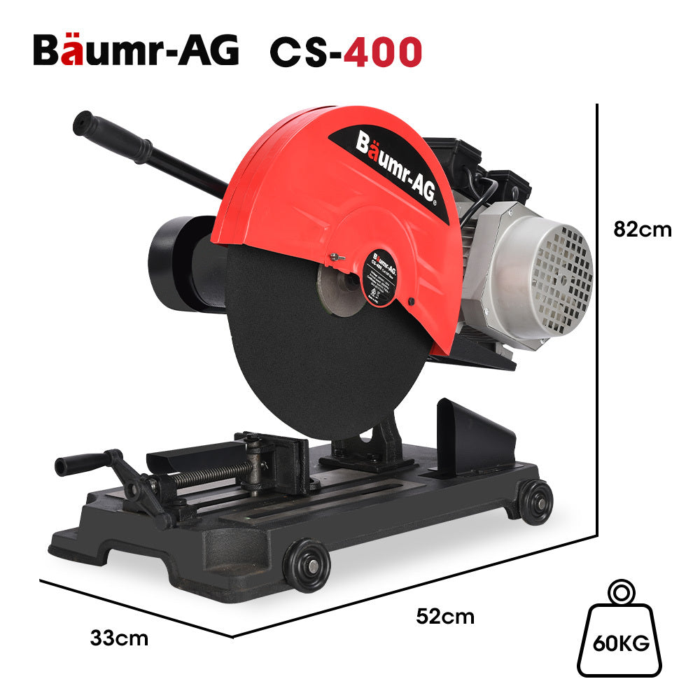 Baumr-AG 2400W 400mm 16" Metal Cut Off Cold Saw, Commercial Grade, Brushless Motor, Soft Start, 45 Degree V219-SAWMCTBM4CBA
