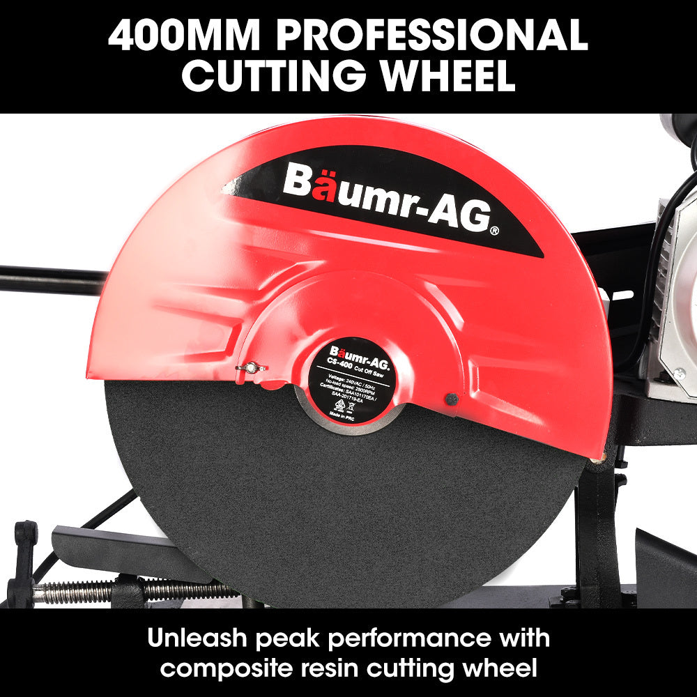 Baumr-AG 2400W 400mm 16" Metal Cut Off Cold Saw, Commercial Grade, Brushless Motor, Soft Start, 45 Degree V219-SAWMCTBM4CBA