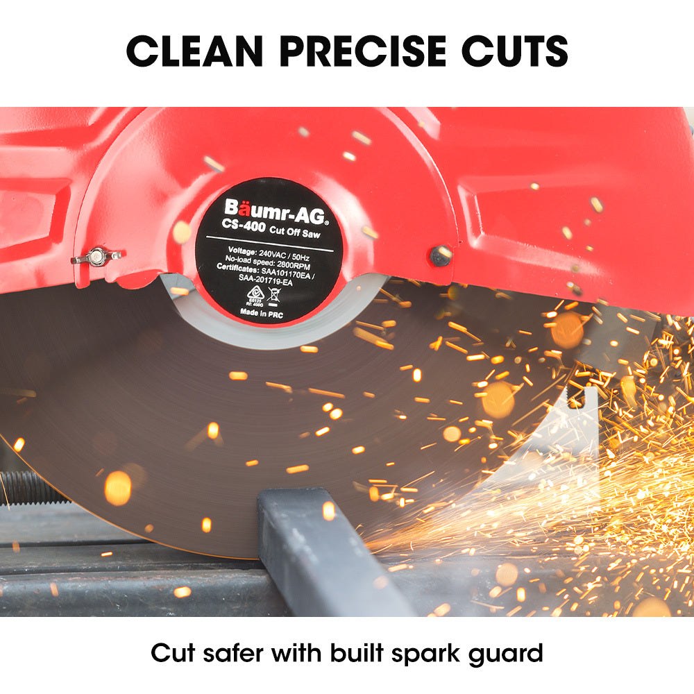 Baumr-AG 2400W 400mm 16" Metal Cut Off Cold Saw, Commercial Grade, Brushless Motor, Soft Start, 45 Degree V219-SAWMCTBM4CBA