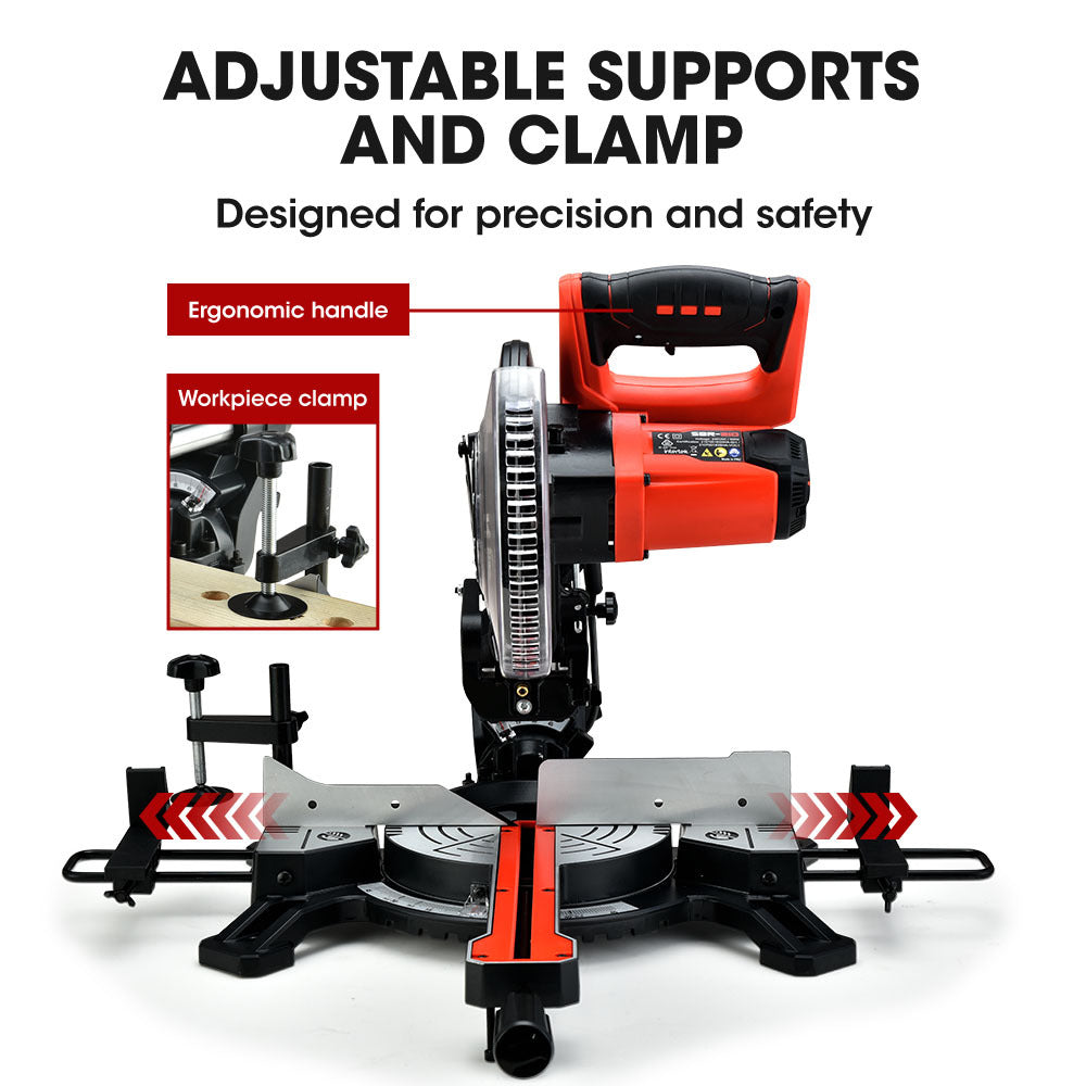 BAUMR-AG 210mm Compound Mitre Saw Dual Bevel Sliding Drop Saws 1500W V219-SAWMITBMRA20SR