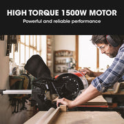 BAUMR-AG 210mm Compound Mitre Saw Dual Bevel Sliding Drop Saws 1500W V219-SAWMITBMRA20SR