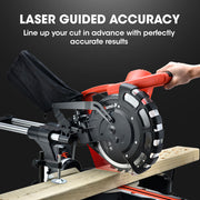 BAUMR-AG 254mm Dual Bevel Sliding Compound Mitre Drop Saw V219-SAWMITBMRA25DR