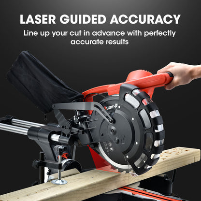 BAUMR-AG 254mm Dual Bevel Sliding Compound Mitre Drop Saw V219-SAWMITBMRA25DR