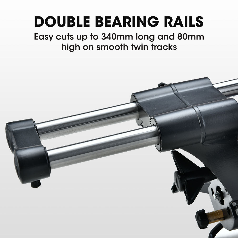 BAUMR-AG 254mm Dual Bevel Sliding Compound Mitre Drop Saw V219-SAWMITBMRA25DR