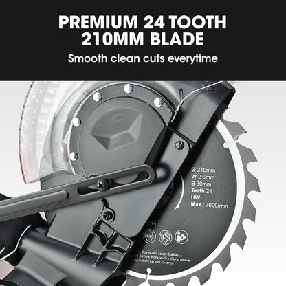 BAUMR-AG 210mm Sliding Compound Mitre Drop Saw and Adjustable Stand Combo V219-SAWMTRBM20SF17