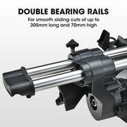 BAUMR-AG 210mm Sliding Compound Mitre Drop Saw and Adjustable Stand Combo V219-SAWMTRBM20SF17