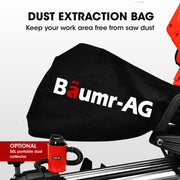 BAUMR-AG 210mm Sliding Compound Mitre Drop Saw and Adjustable Stand Combo V219-SAWMTRBM20SF17