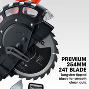 BAUMR-AG 254mm Sliding Compound dual Mitre Drop Saw and Adjustable Stand Combo V219-SAWMTRBM25DF17