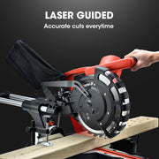 BAUMR-AG 254mm Sliding Compound dual Mitre Drop Saw and Adjustable Stand Combo V219-SAWMTRBM25DF17