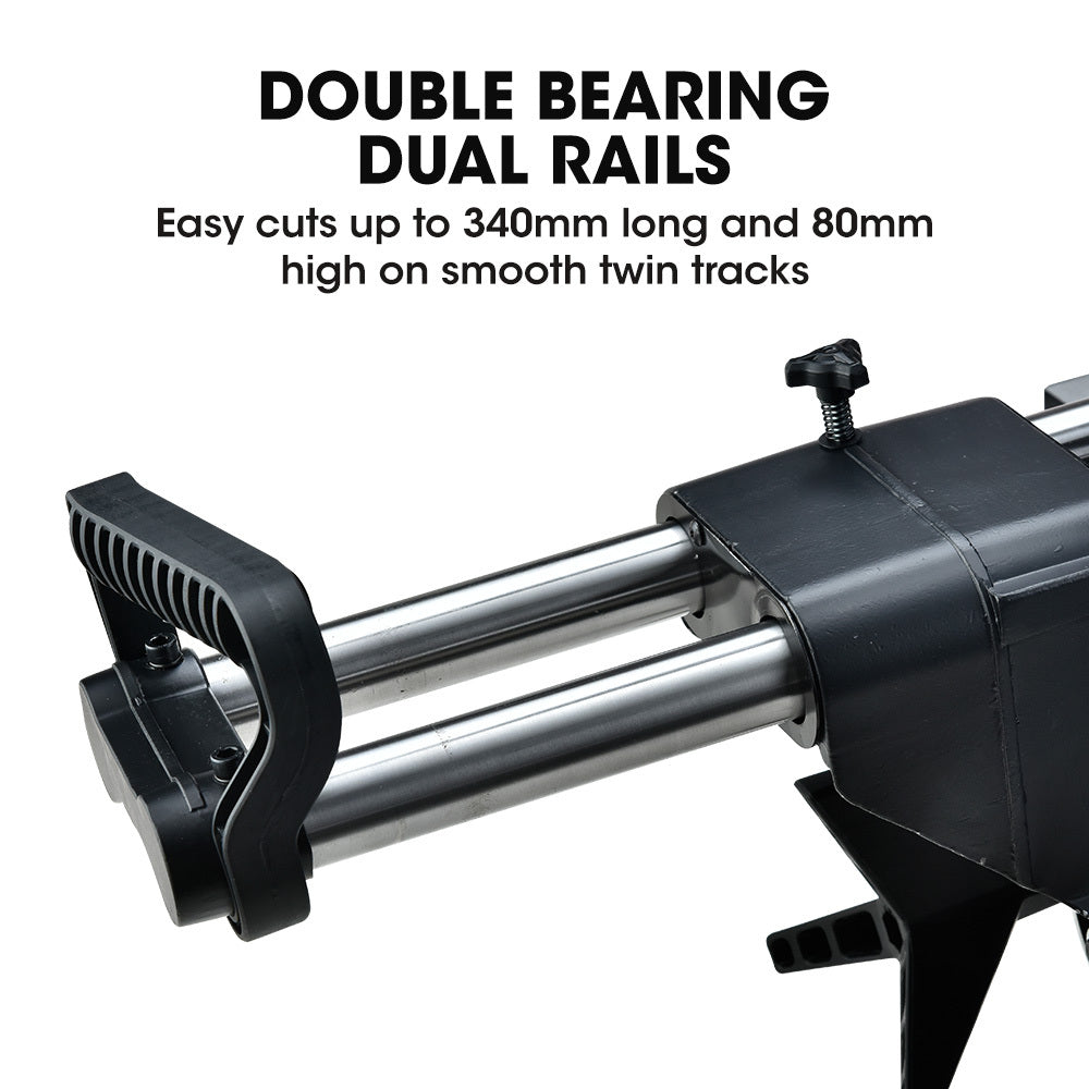 BAUMR-AG 254mm Sliding Compound dual Mitre Drop Saw and Adjustable Stand Combo V219-SAWMTRBM25DF17